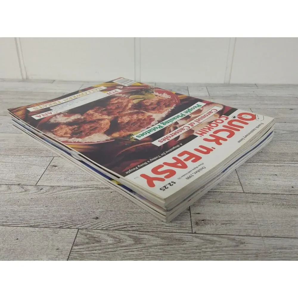 Quick N Easy Country Cookin Lot of 7 1990 1991 1992 1993 Vitg Recipe Magazines